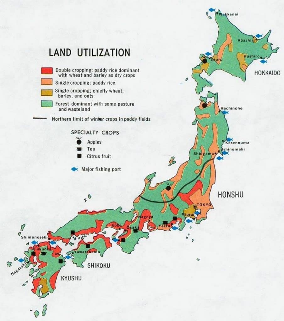 Japan top agricultural countries